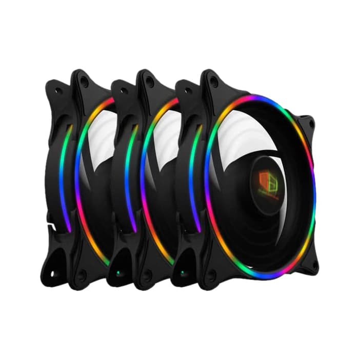 CUBE GAMING FAN RAINBOW BOREALIS - 12CM DUAL RING FAN STATIC RAINBOW