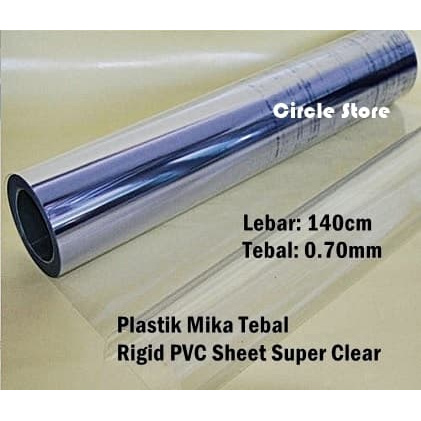 

Plastik Mika Kaku Rigid PVC Super Clear Lebar 140cm Tebal 0,70mm