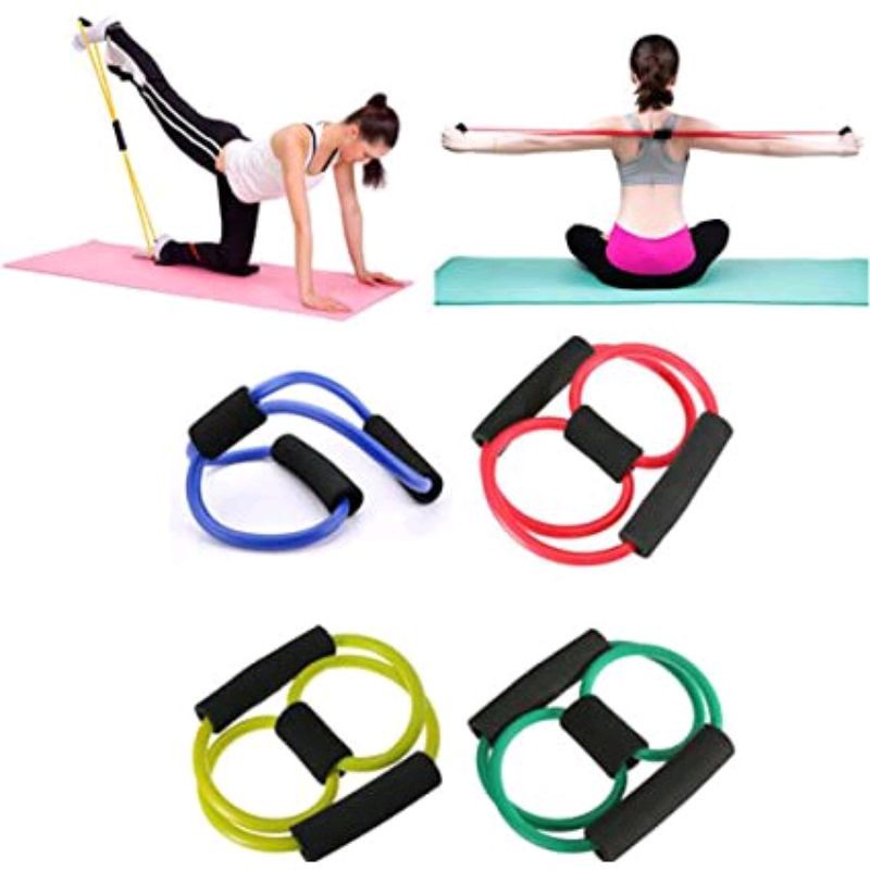 Tali Elastis Yoga Alat Olah Raga Elastic Band Fitness Gym Tali Karet Pilates Stretch Rope