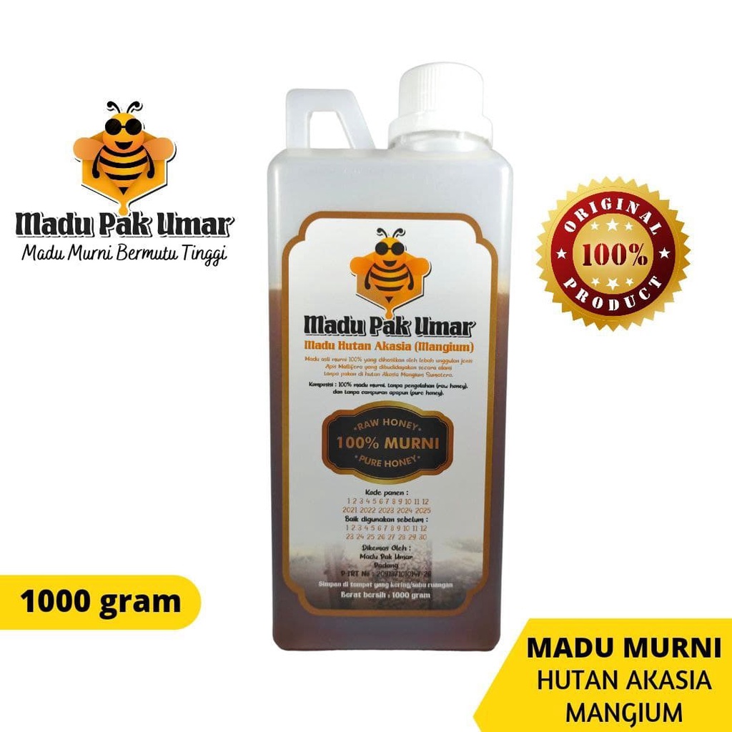 [COD bisa] Madu Hutan Akasia Mangium Pak Umar Lebah Apis Mellifera Raw Pure Honey