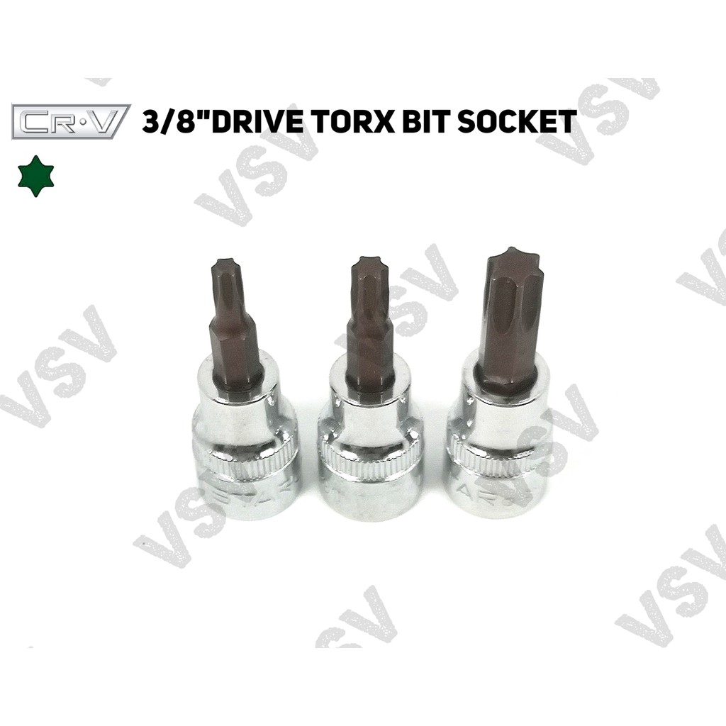 Gestar Torx Bit Socket 3/8&quot;Drive T45-T50 Kunci shock L Bintang Sock