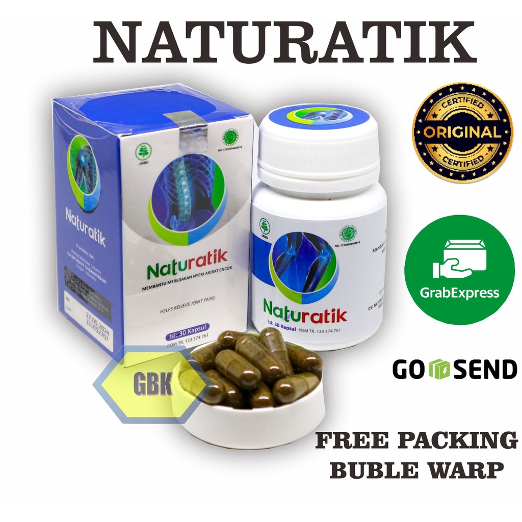 NATURATIK Naturafit / Obat Herbal Asam Urat Rematik PEGAL dan NYERI pada SENDI - ORIGINAL BPOM