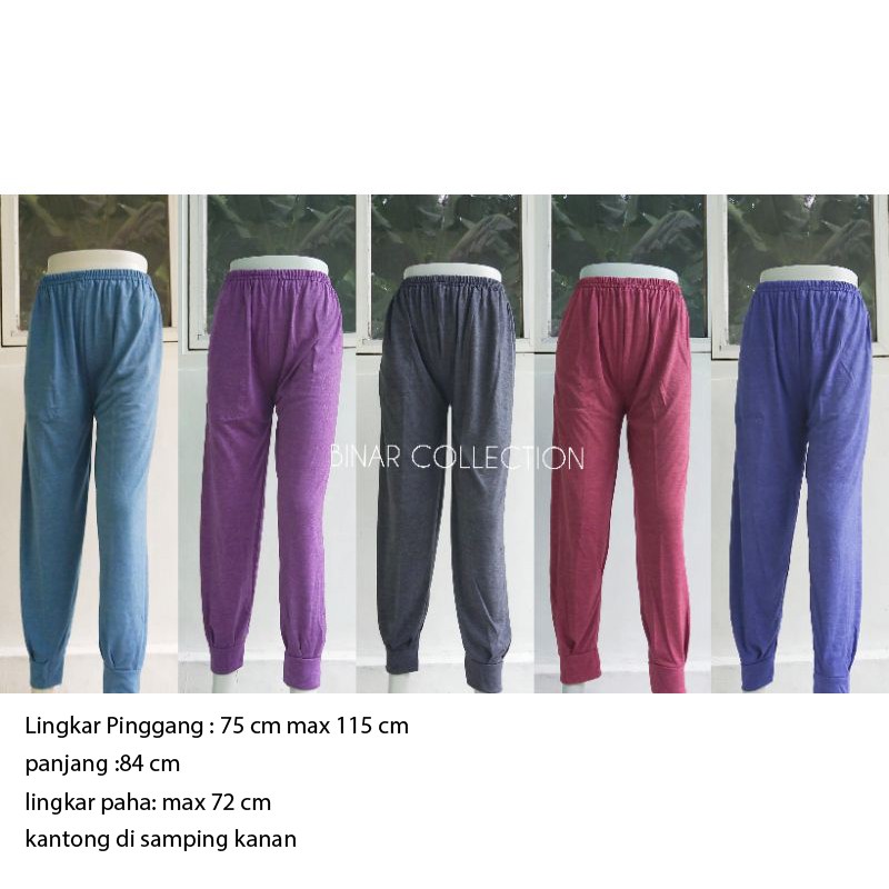 Celana legging leging aladin / dalaman joger strit panjang jumbo wanita XL 3L