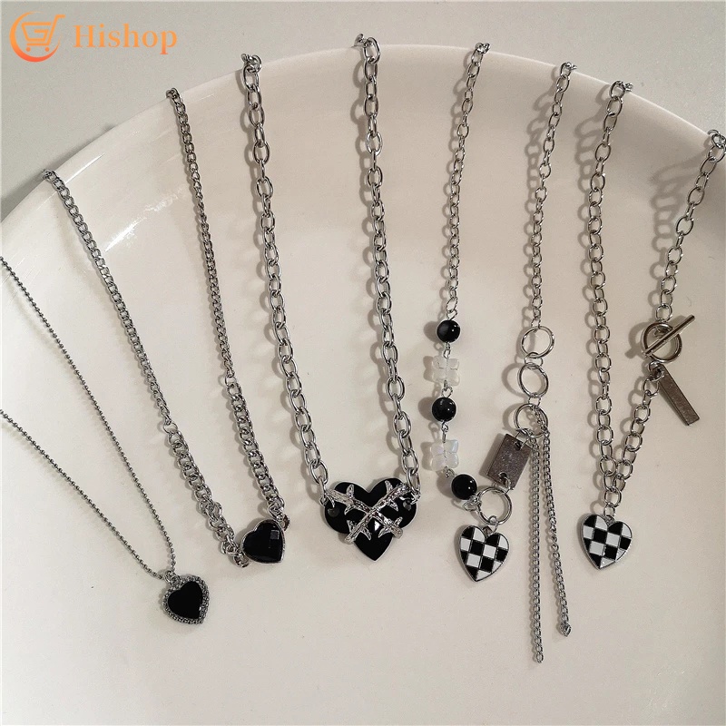 Kalung Choker Liontin Bentuk Kupu-Kupu Hati Warna Silver Untuk Wanita
