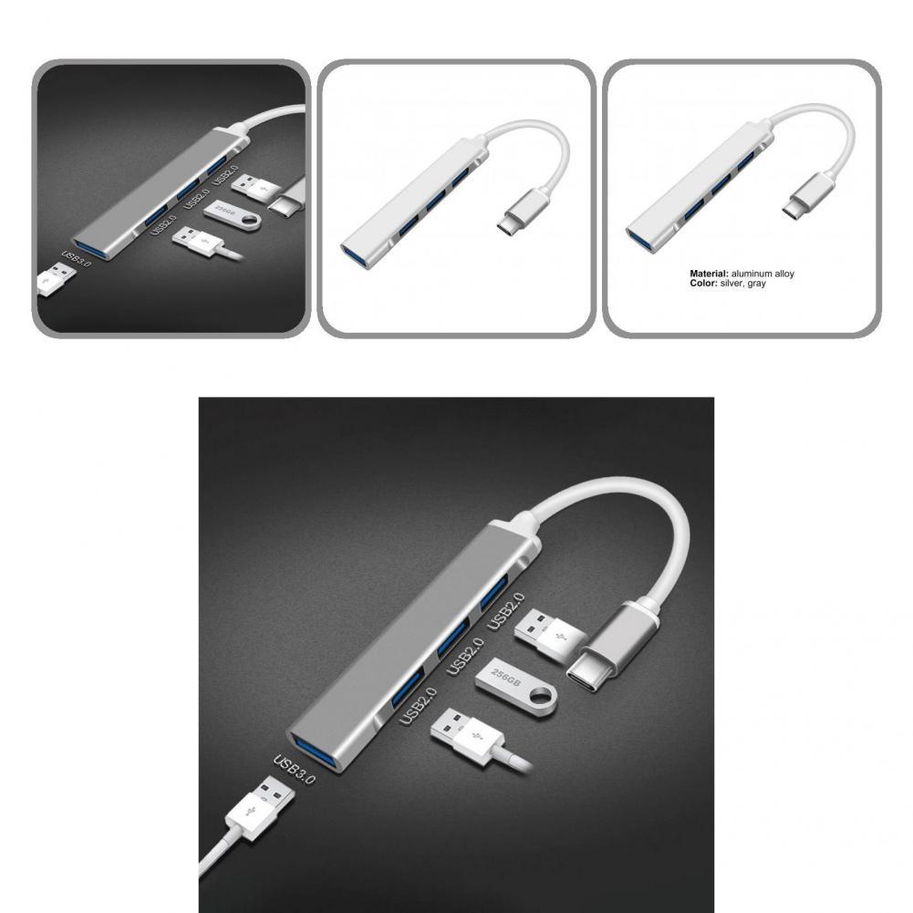 Hub Splitter 4 Port USB 3.0 Otg Tipe-C 3.1 Untuk Laptop / Pc / Komputer