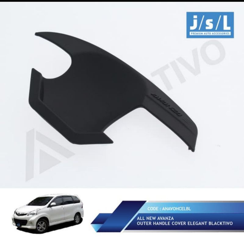 cover outer all new Avanza 2012-2019 elegant hitam chrome jsl