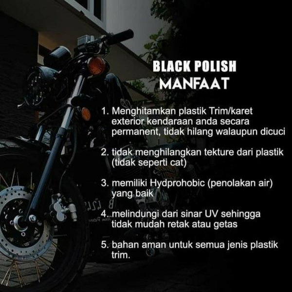 [COD] Penghitam Body Kendaraan Motor dan Penghitam Dashboard Mobil Kinclong I Aero Black Polish