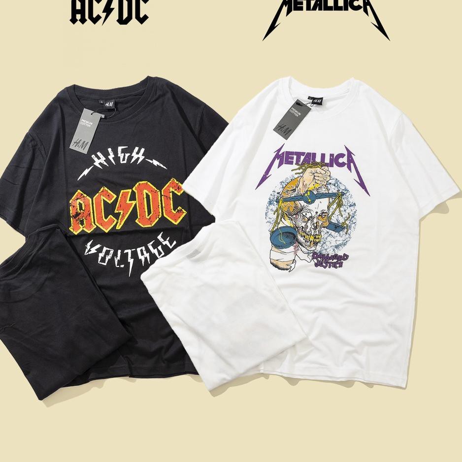 ♧ KAOS METALLICA - JUSTICE FULL TAG H&M | KAOS ACDC | KAOS BAND | KAOS MUSIK ROCK | UNIQLO | OVERSIZ
