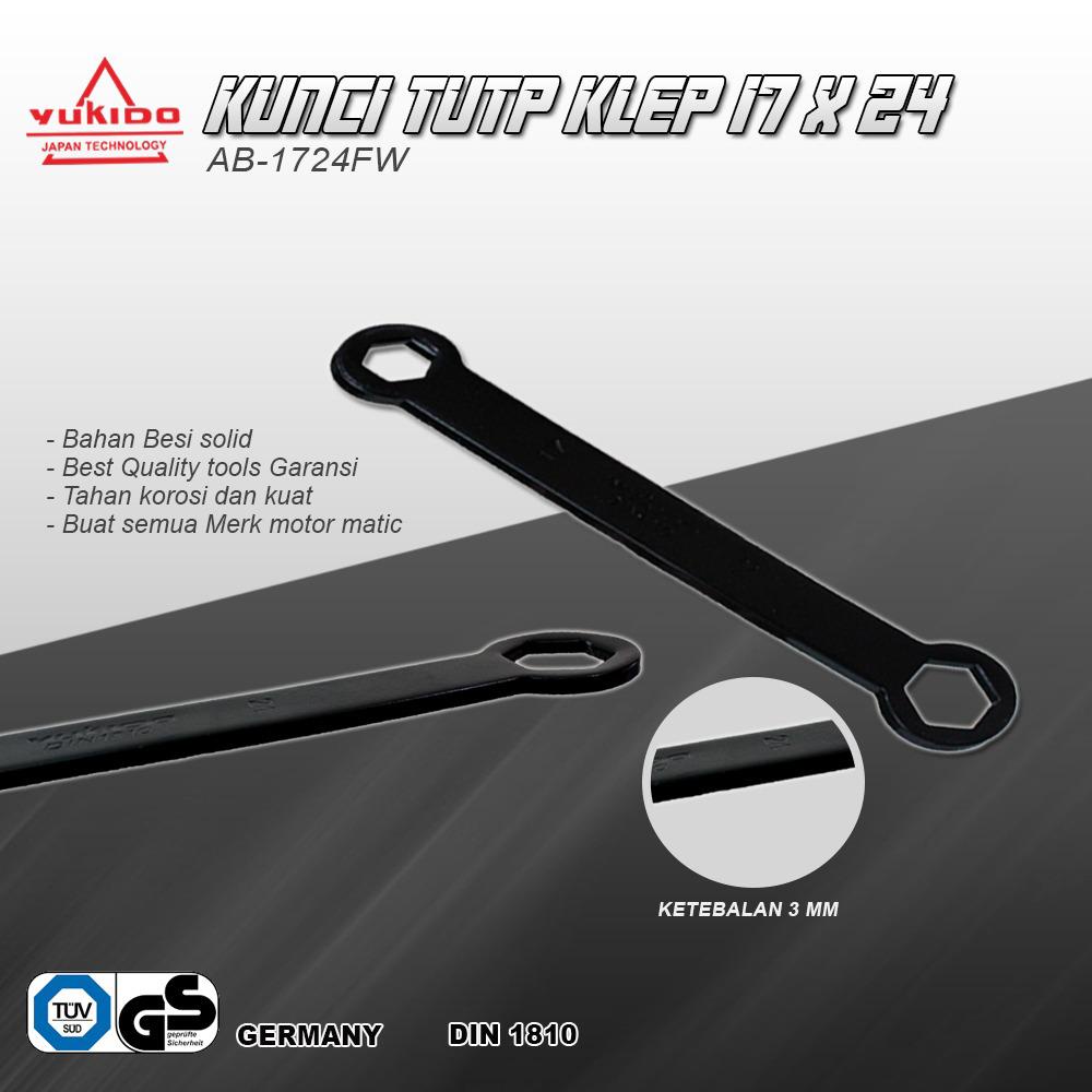 YUKIDO KUNCI BUKA TUTUP SANYO / TUTUP KLEP MOTOR 17 - 24 MM - VALVE COVER WRENCH