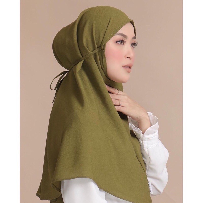 JILBAB INSTANT BERGO MARYAM JUMBO (LEBIH PANJANG)-ARMY