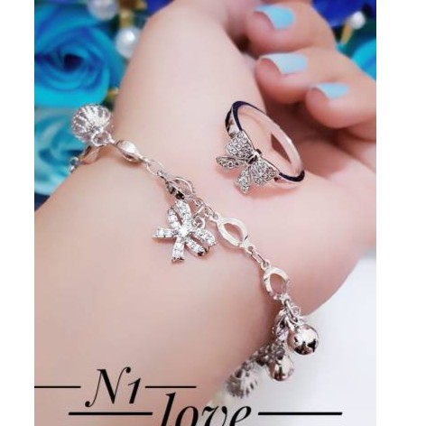 Xuping set gelang pita plus cincin