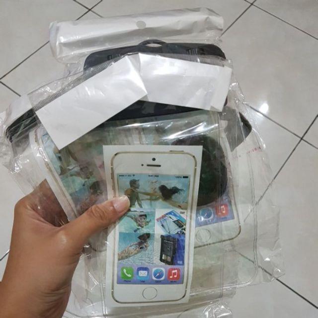 Kantong Plastik Anti Air Warna Acak Tempat Handphone Ukuran 3.5-6