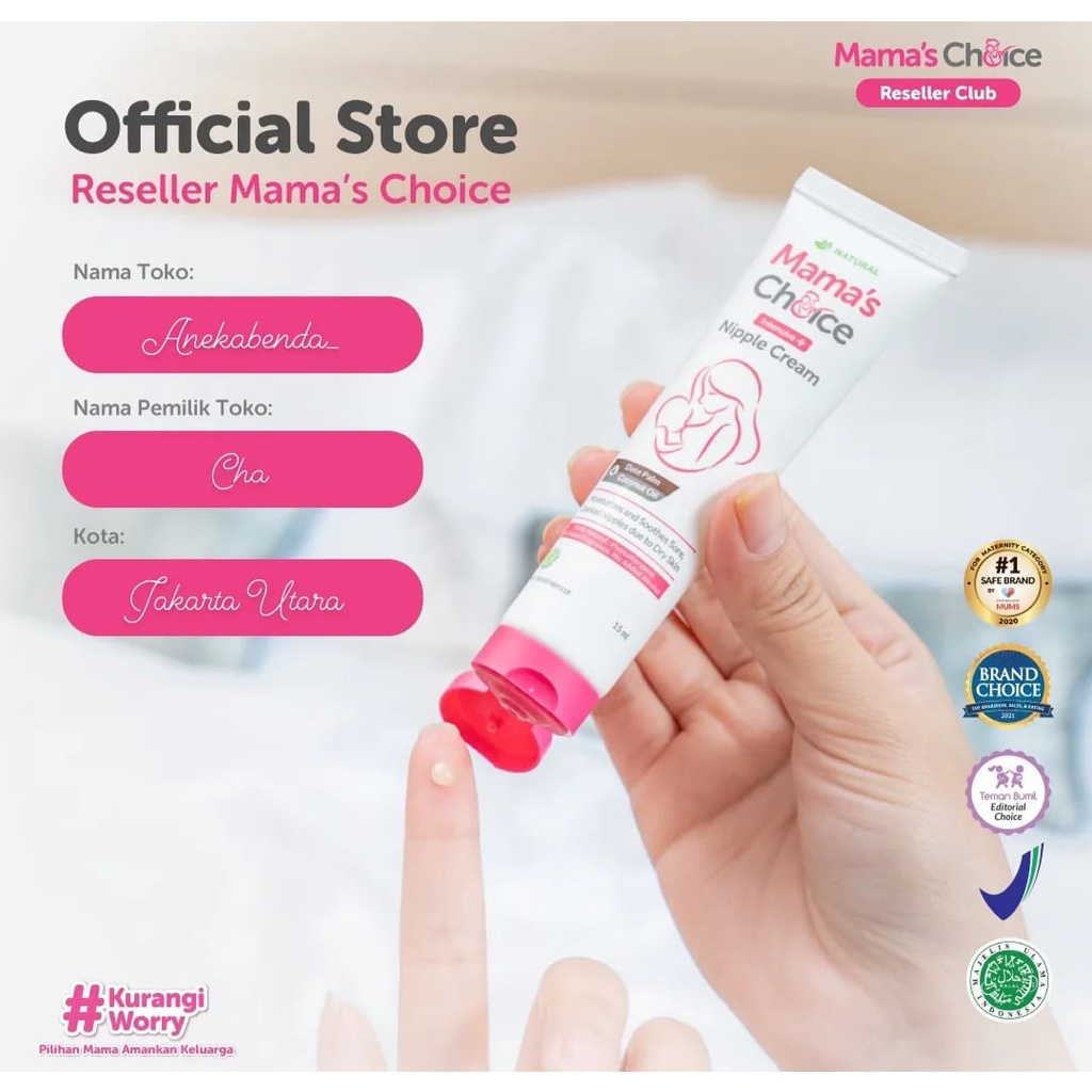 MAMA'S CHOICE INTENSIVE NIPPLE CREAM (KRIM PUTING LECET HALAL)