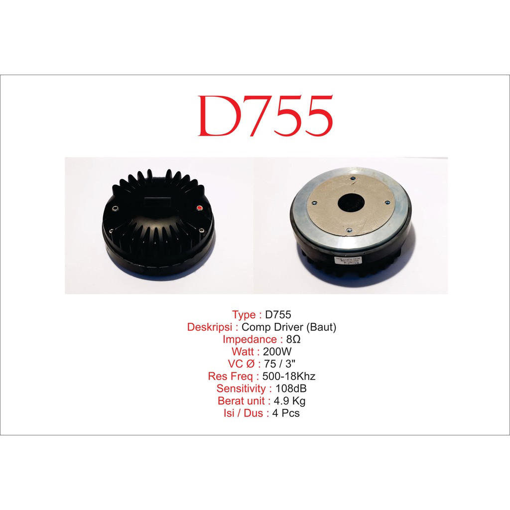STX - SPK COMPONENT : High Driver, Tweeter, Compresor Driver Merk STX 755