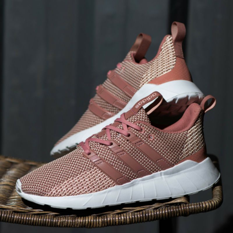 ADIDAS QUESTAR FLOW PEACH WHITE ORIGINAL100% - SEPATU ADIDAS WANITA - SEPATU ADIDAS QUESTAR ORIGINAL
