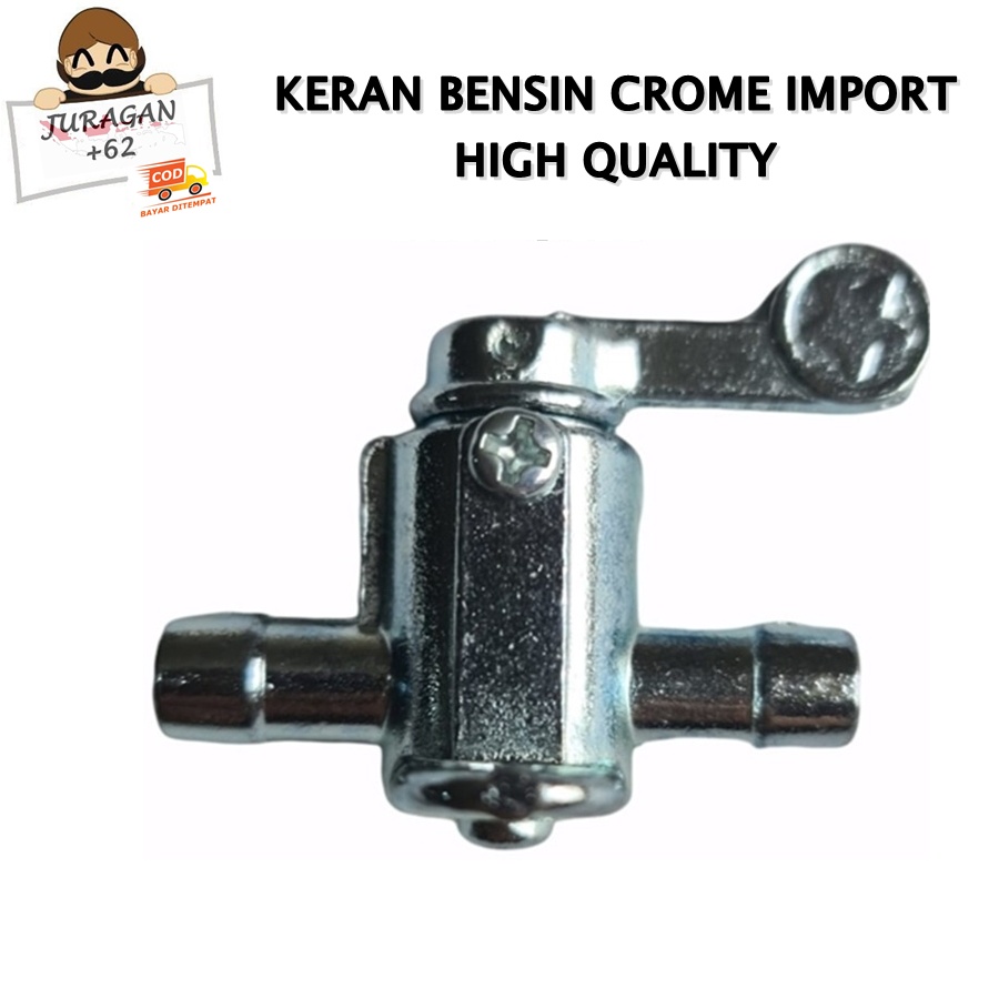 KRAN KERAN BENSIN MOTOR CROME 1/4 UNIVERSAL