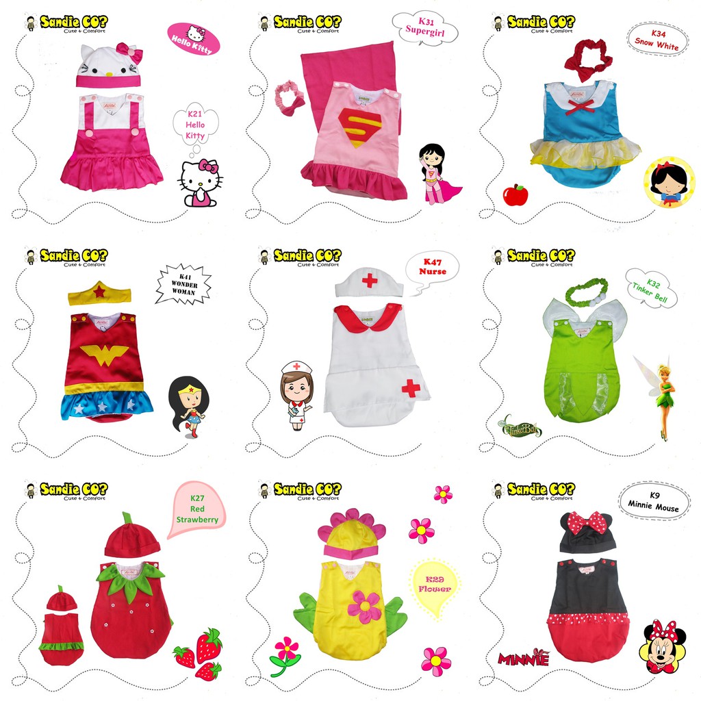Baju Bayi perempuan dress baby headband topi cantik unik lucu