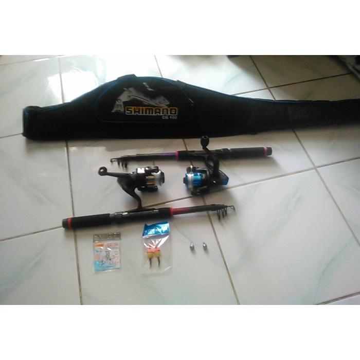 1 set isi 2 alat pancing lengkap / 1 set isi 2 alat mancing