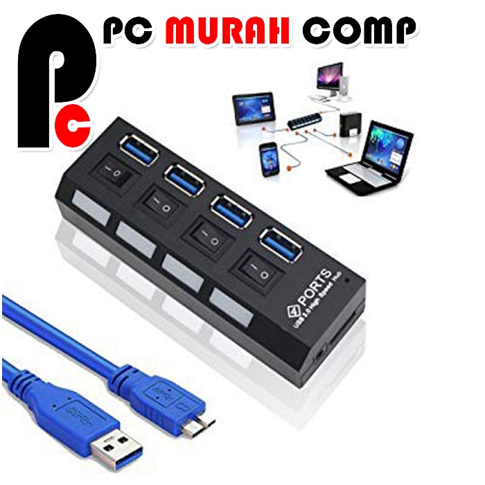 USB HUB V.3.0 M-Tech 4 Port