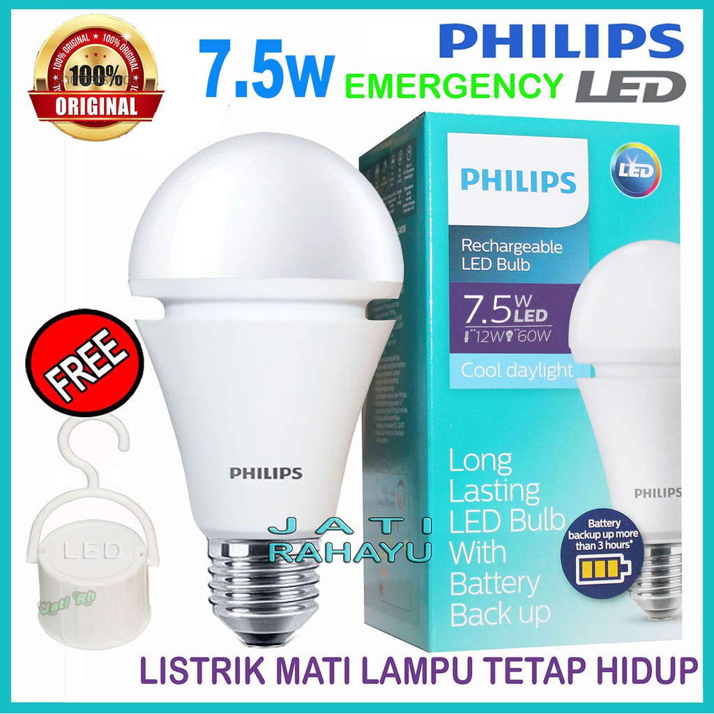 PHILIPS EMERGENCY LED 7,5 Wat 9 Wat RECHARGEABLE WHITE