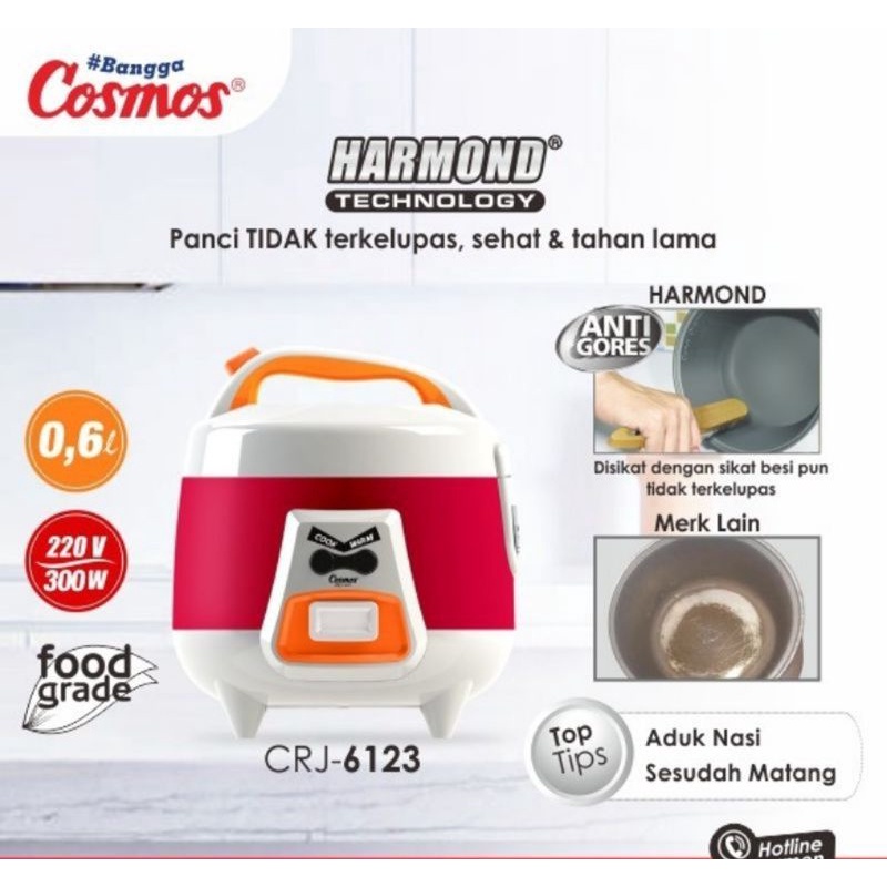 Magic Com Cosmos CRJ-6123 0.6Liter Anti Gores