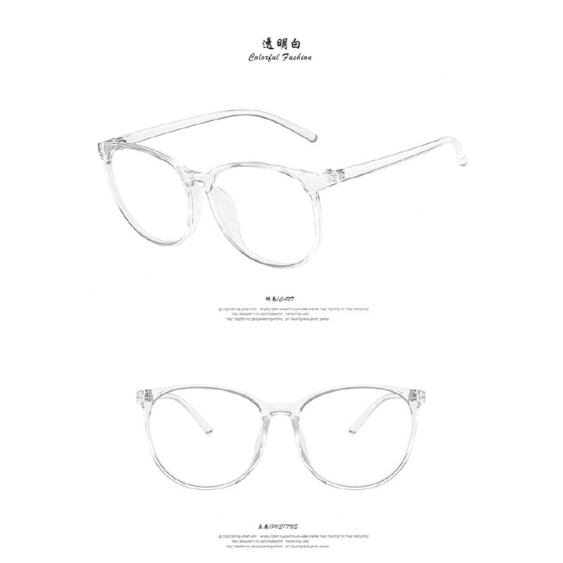 (YUZHU) COD Frame Kacamata Anti Radiasi Wanita Korean Gaya Clear Frame Kacamata Bulat Eyeglasses