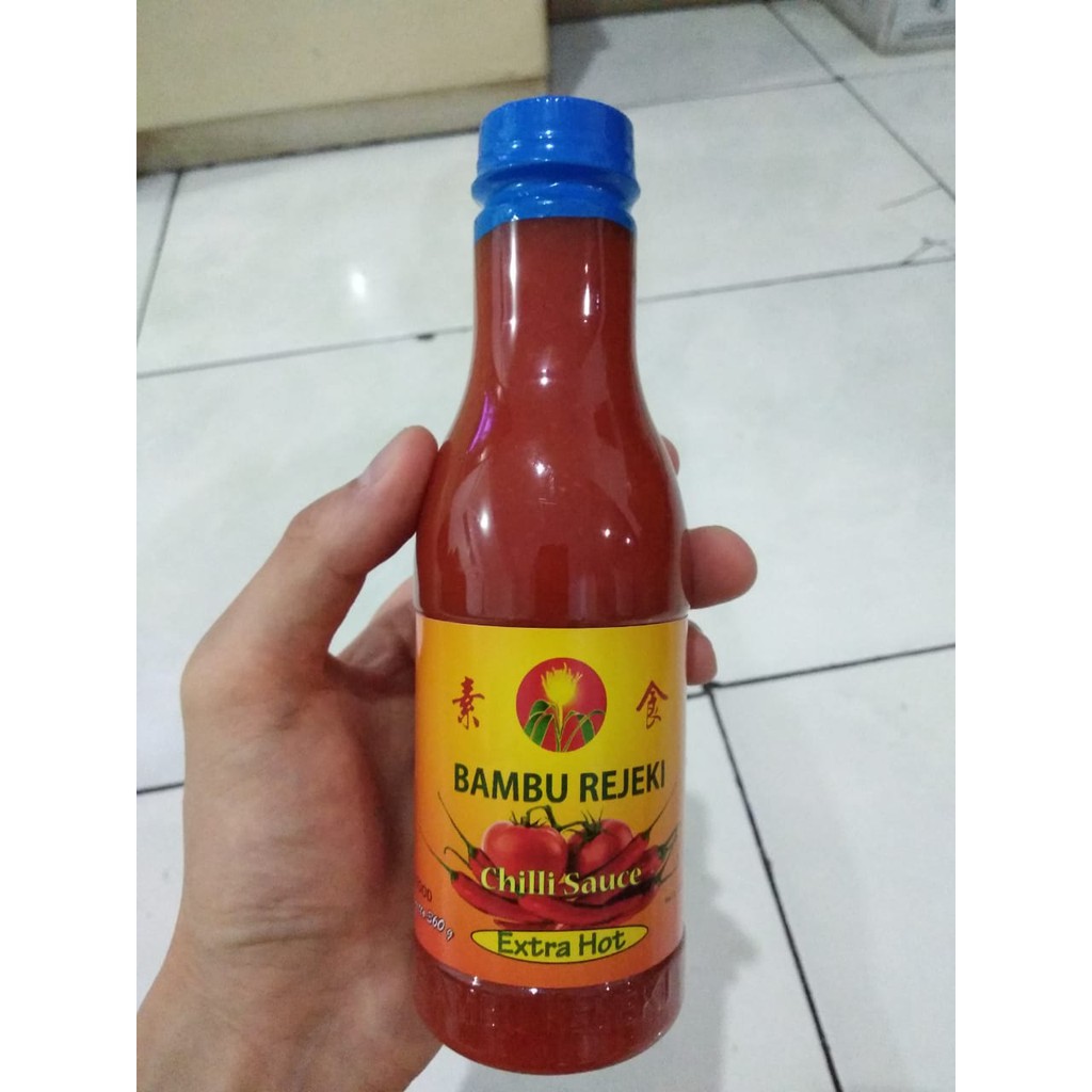 

Bambu Rejeki Chilli Sauce EXTRA Hot/SUPER Hot 360gr Botol ELITE Vegan Saus Cabe