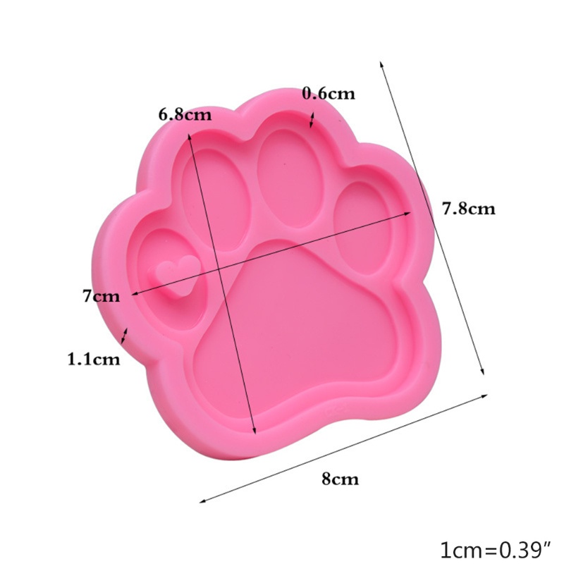 SIY  Crystal Epoxy Resin Mold Bear Paw Keychain Casting Silicone Mould DIY Crafts Jewelry Pendant Making Tools