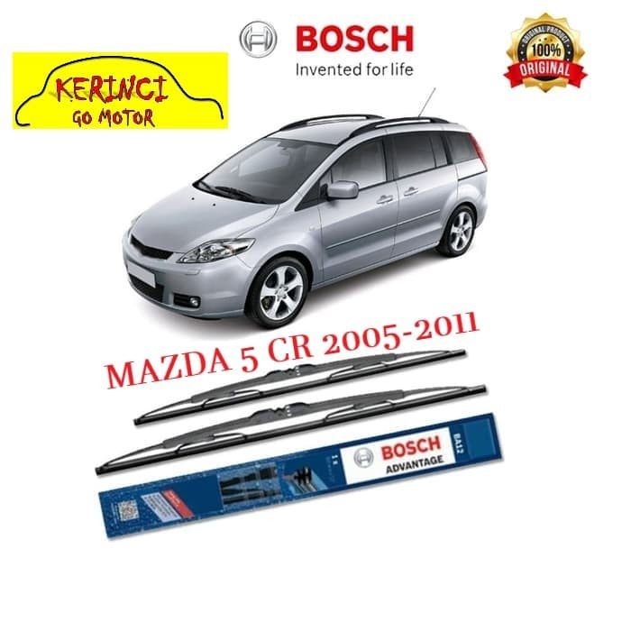 WIPER MAZDA 5 CR 2005-2011 BOSCH ADVANTAGE 26&quot; &amp; 16&quot; SEPASANG WIPER