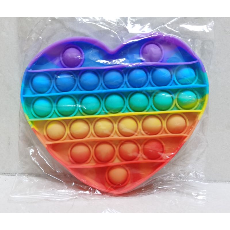 ( COD ) Mainan Anak Pencet Pop It Rainbow / Pop It Rainbow Murah / Mainan Pop It-Love