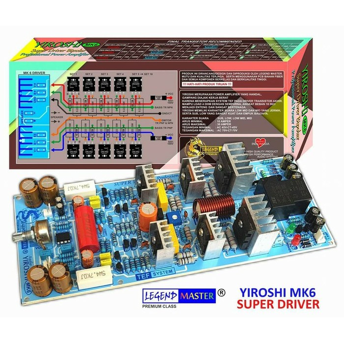 KIT DRIVER YIROSHI MK 6 MK6 MK-6 SUPER DRIVER PROFESSIONAL AMPLIFIER AMPI AUDIO SYSTEM LAPANGAN OUTDOOR TEF SYSTEM UP TO 2500W YIROSHI LEGEND MASTER YIROSHI MK-6 PLATINUM LEGEND MASTER ASLI ORI ORIGINAL