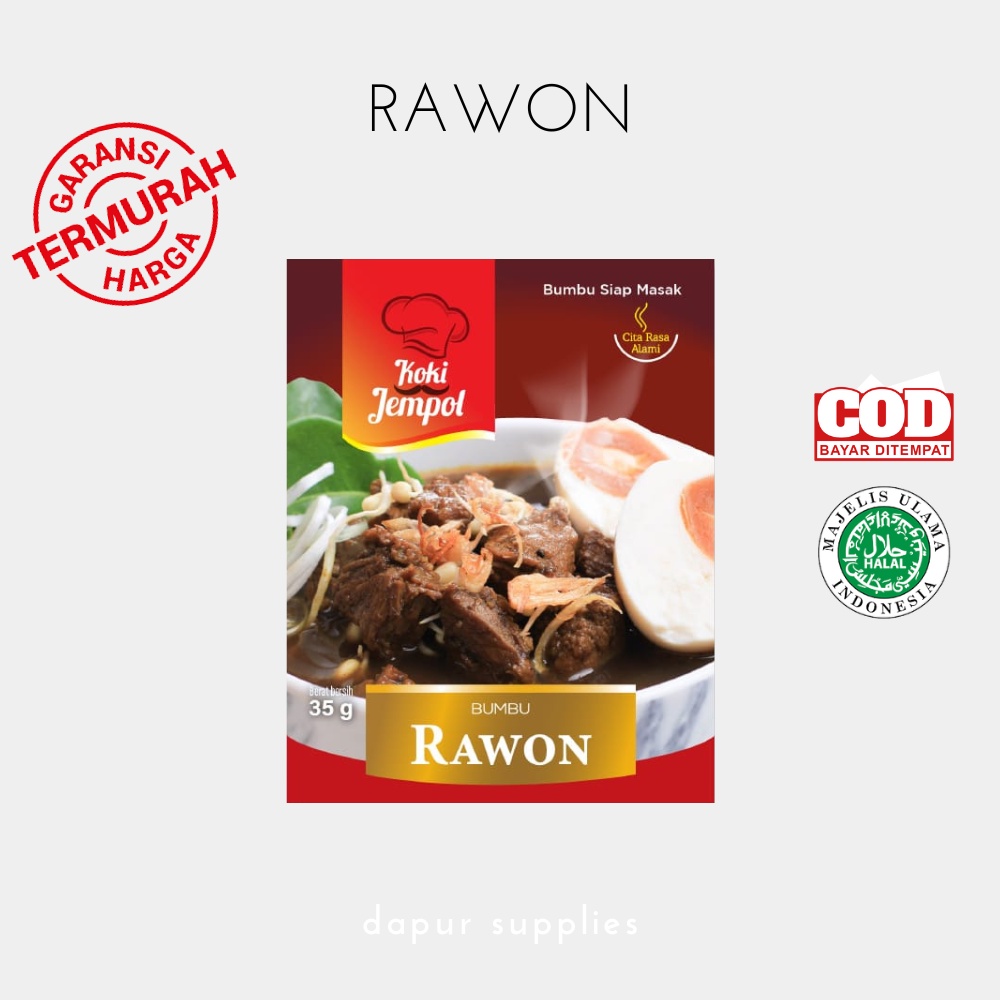 Rawon Bumbu Masak 35gr / Bumbu Instan Rawon / Bumbu Siap Masak Koki Jempol