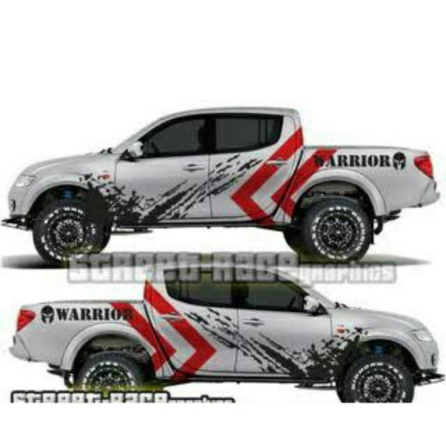Stiker mobil ranger hilux keren stiker body mobil ranger terlaris murah stiker body mobil keren