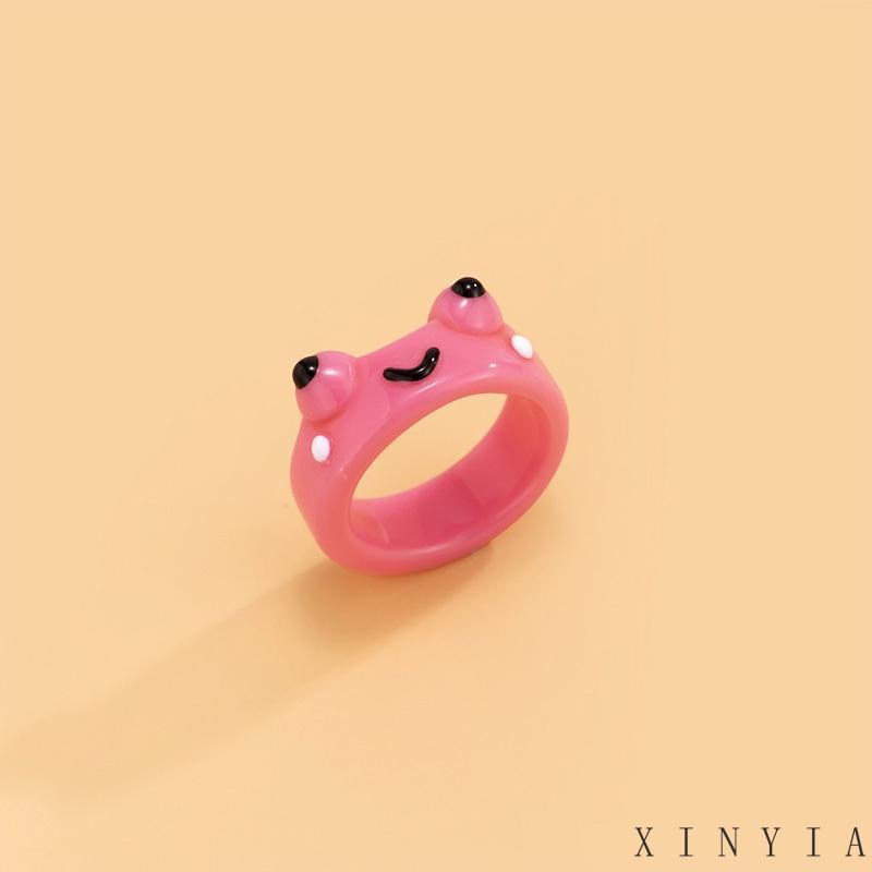 【COD】Cincin Ekor Desain Kartun Katak lucu Gaya Korea Untuk Wanita Kartun Bahan