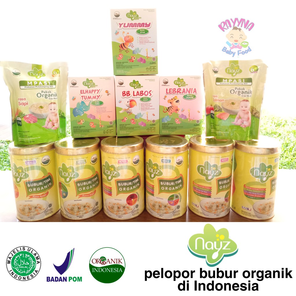 ORIGINAL NAYZ BUBUR BAYI ORGANIK (SALMON, AYAM, SAPI ...