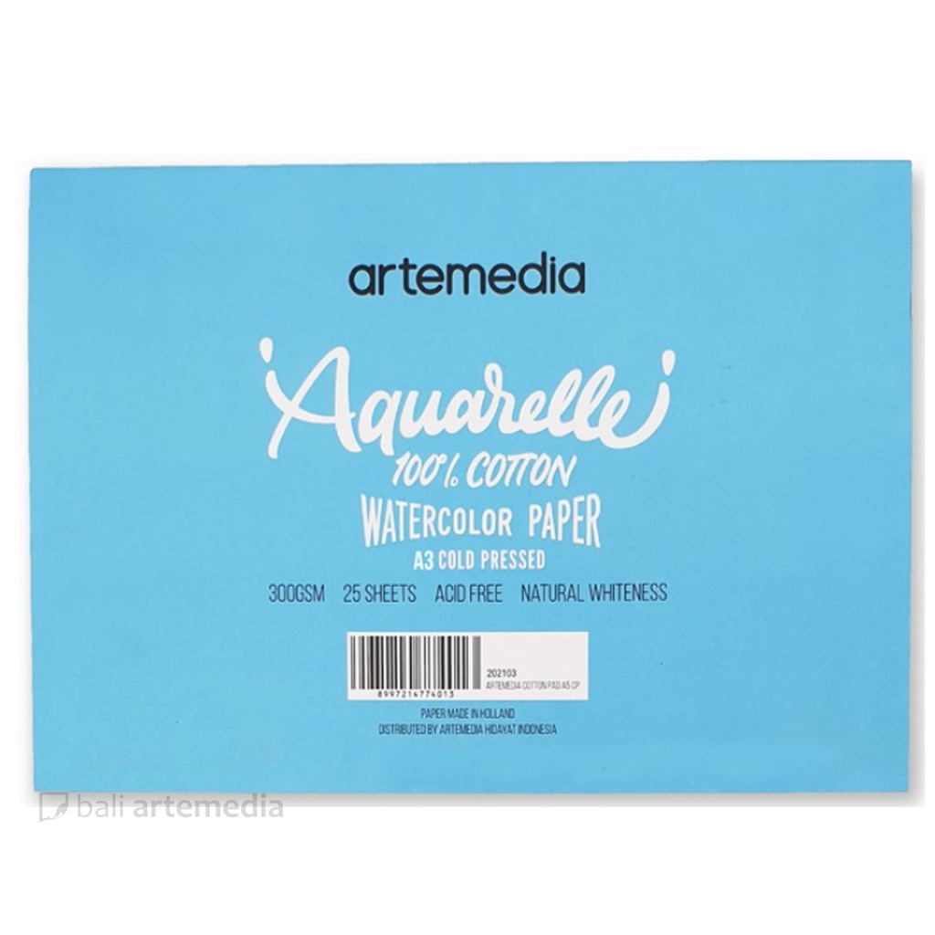 Artemedia Cotton Watercolour Paper Pad A5 / A4 / A3