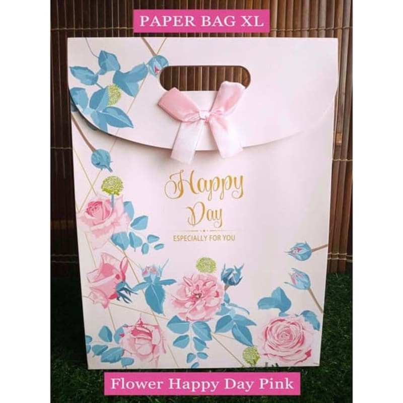 

Paper Bag Motif / Tas Kertas Kado / Tas Ulang tahun - XL Shabby FLower