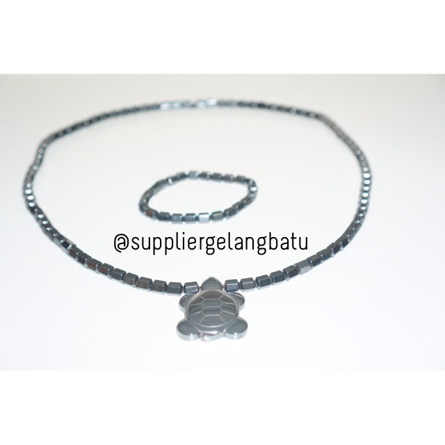 Kalung kesehatan bio energy kura plus berhadiah gelang ginsamyong china tourmaline blustin hematite