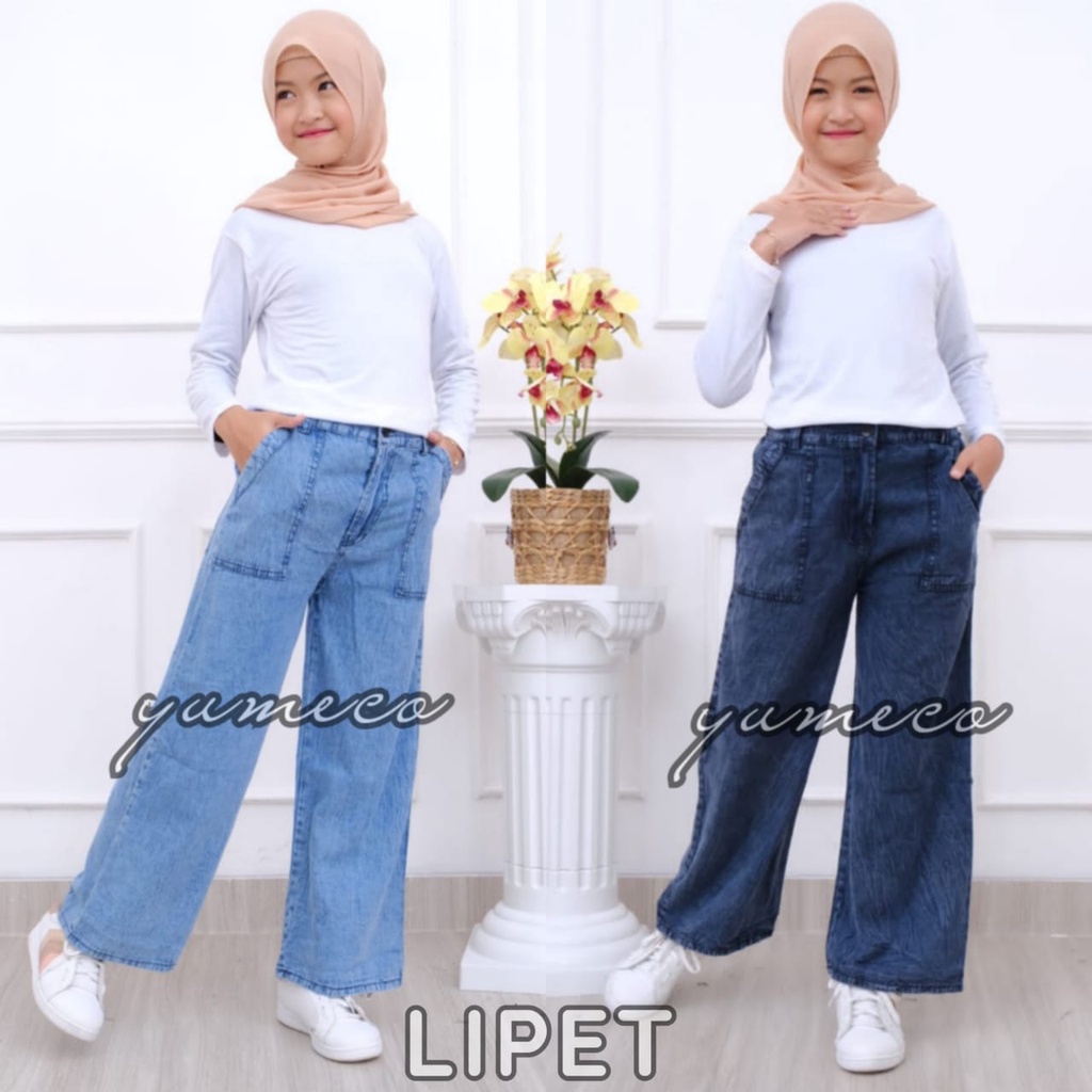 Celana Kulot Jeans Anak Tanggung - Remaja 10-18 Tahun Highwaist // Celana Kulot Anak Tanggung Remaja