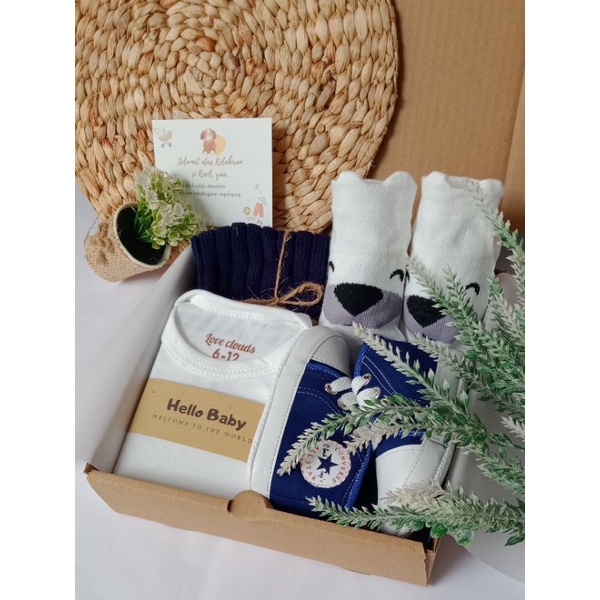 Baby Hampers 2/ Kado Lahiran/ Kado Bayi-H2-Putih Biru