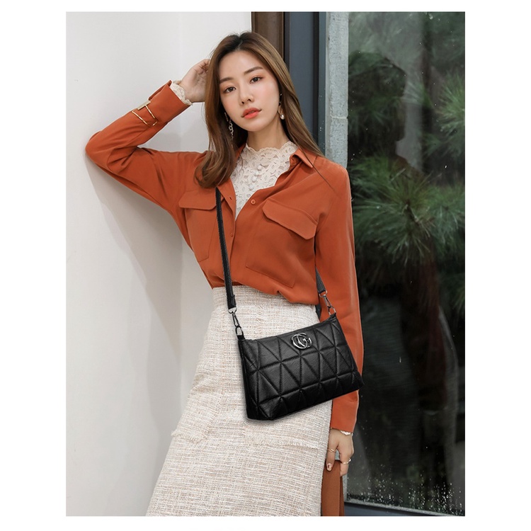 Tas Selempang Wanita Fashion Kasual Style Elegan Tas Cewek Korea Tas Bahu Sling Bag Women PU Azgalery T233