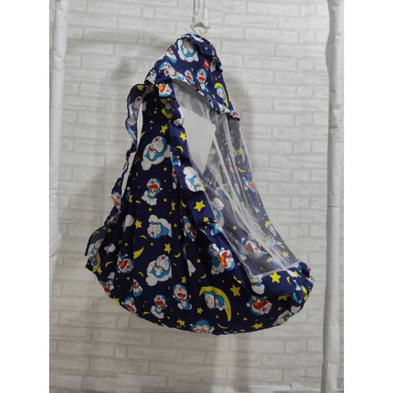 TANPA KASUR Ayunan Kain Dan Kelambu Motif Tanpa Kasur Ayunan-Doraemon bb navi