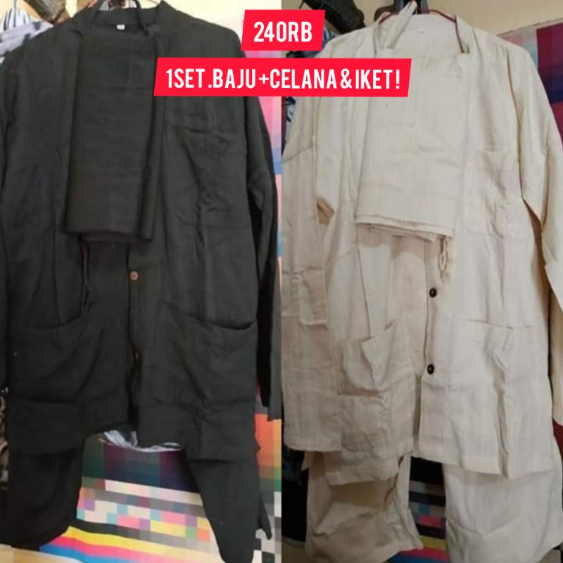 pakaian adat suku Baduy,pangsi Baduy 1set lengkap