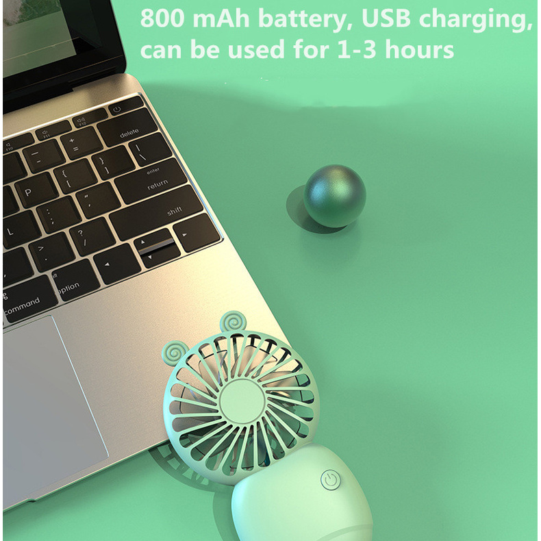 Hot Sale/Kipas Genggam Saku Mini Portable/Kipas Desktop 800mah USB Rechargeable Dengan Stand/3Mode Adjustable Musim Panas Pendingin/Power Baterai Kantor Luar Ruangan Rumah Kipas Mini