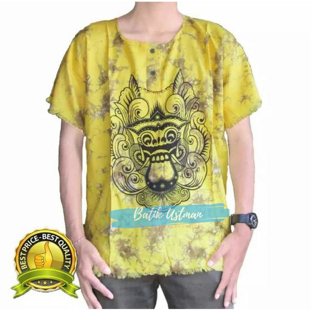 Baju Barong Bali Jumbo Pria Wanita Dewasa Kaos Barong Polos Murah Rayon Tebal