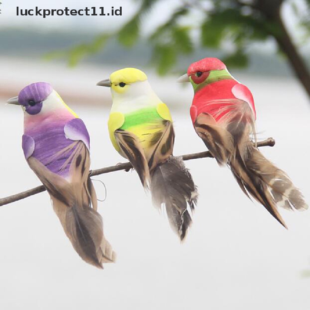 // Hg &amp; ID// 1Pc Sarang Burung Bulu artificial Hias mini Walet Hiasan Taman Rumah.