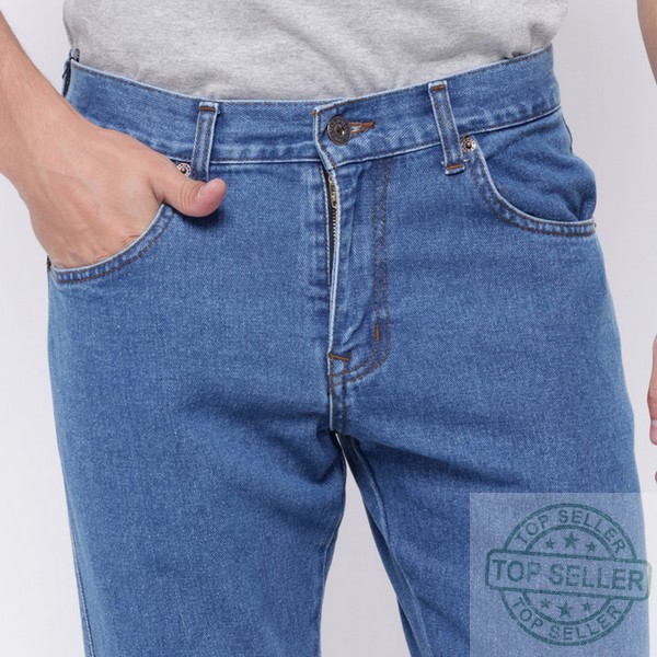 (Celana Murah) Edwin Celana Jeans Reguler Fit Pria Panjang Medium Blue Vegas 02 - Biru Muda, 30 |DXT