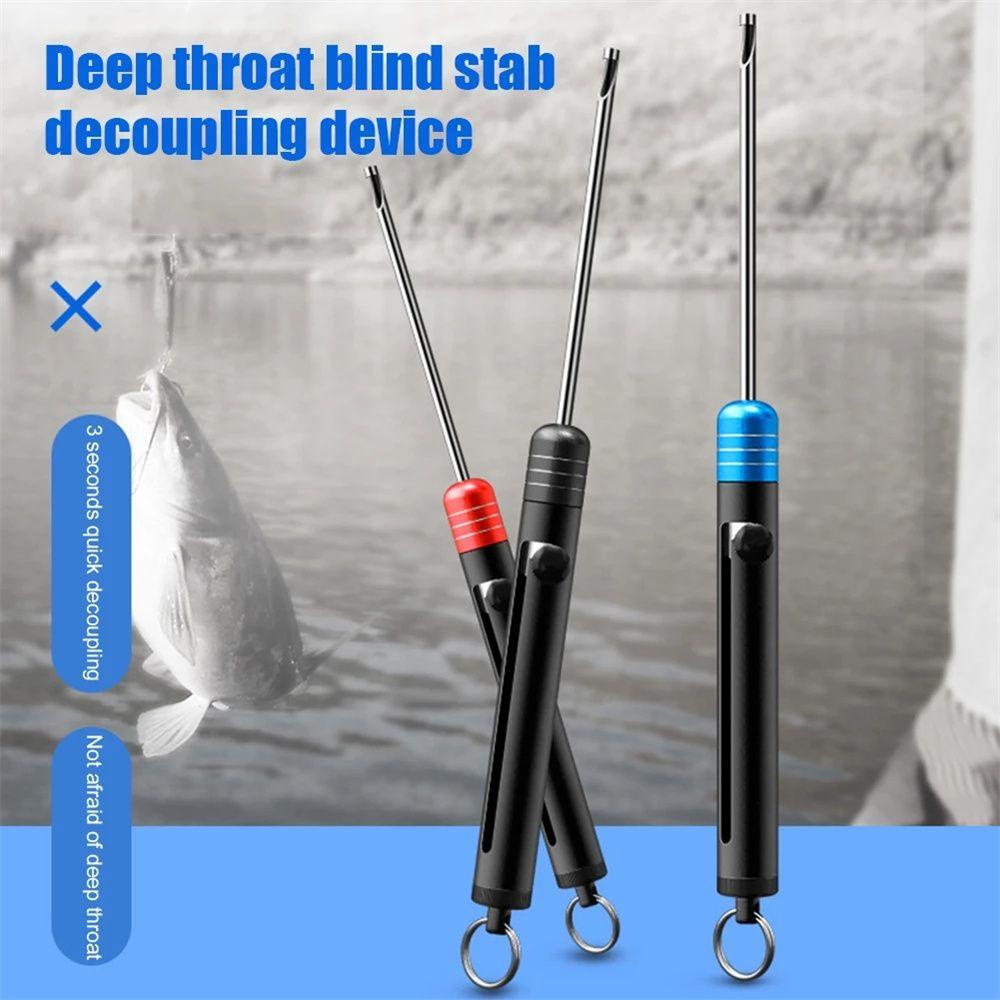 Lanfy Fishing Hook Remover Fishing Tackle Detacher Alat Pancing Stainless Steel Disgorger Knot Picker Tier Nonslip Unhook Extractor