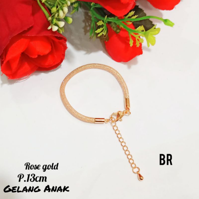 Gelang Pandora gliter Anak kunci udang, logam emas silver,rosegold,gold Tidak karat (COD)