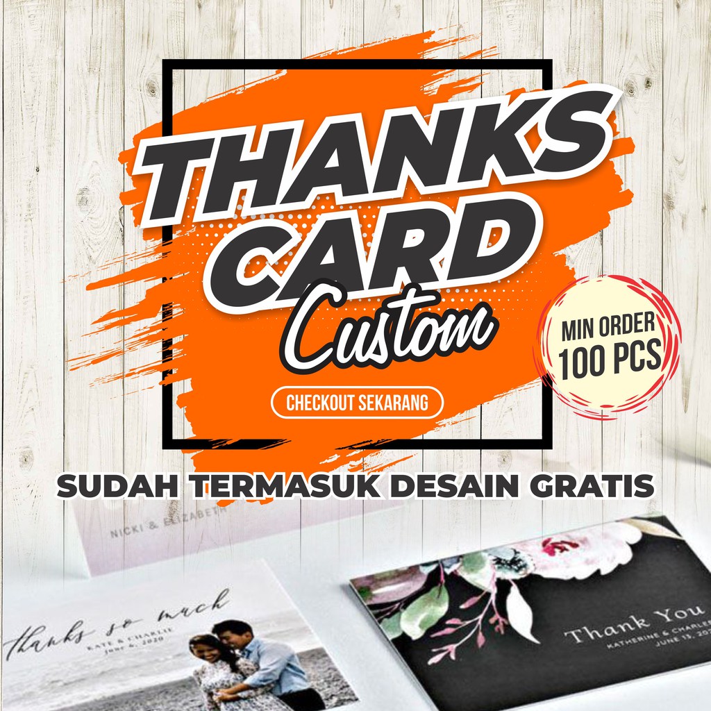 

THANKS CARD CUSTOM - KARTU UCAPAN - SOUVENIR - GIFT CARD - LABEL